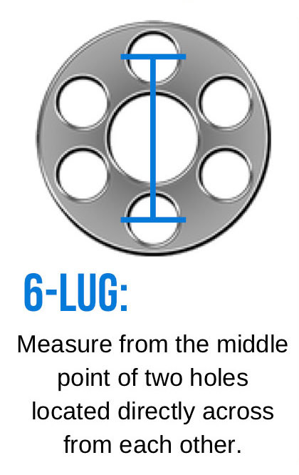 6 lug measurement