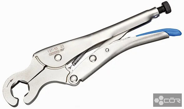 Use vice grips or locking pliers