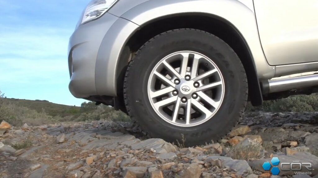 Goodyear Wrangler All-Terrain Adventure on rock