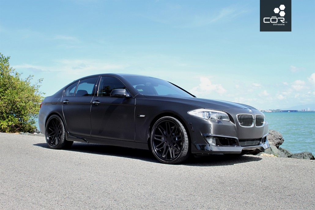 BMW 5 Series Cor Nove Matte Black Forged Wheels 3