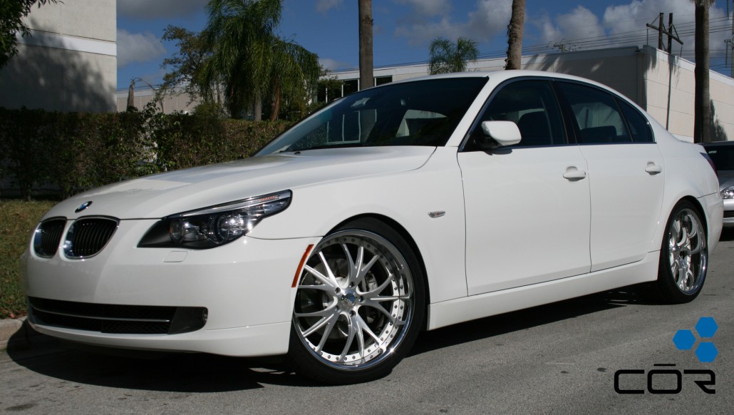 BMW 5 Series on 20 Brushed center Trident's (2)