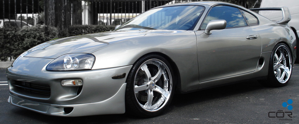 Toyota Supra on 19F & 20R Brushed center Concord's